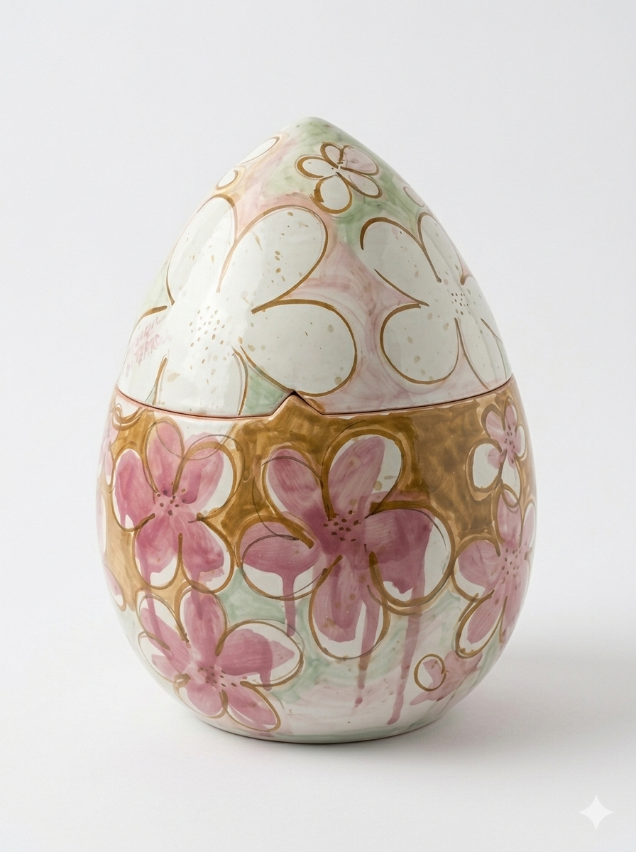 Scatola in ceramica uovo